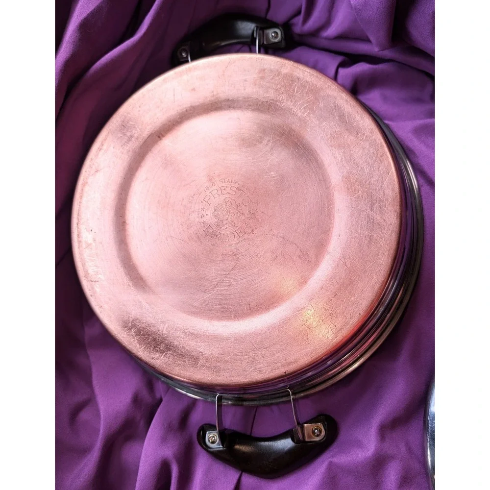 VTG Presto Pride Set Poacher 3.5QT & 6 QT + Lid Copper Bottom Stainless Cookware